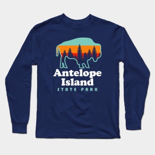 Antelope Island State Park Bison Great Salt Lake Utah Long Sleeve T-Shirt